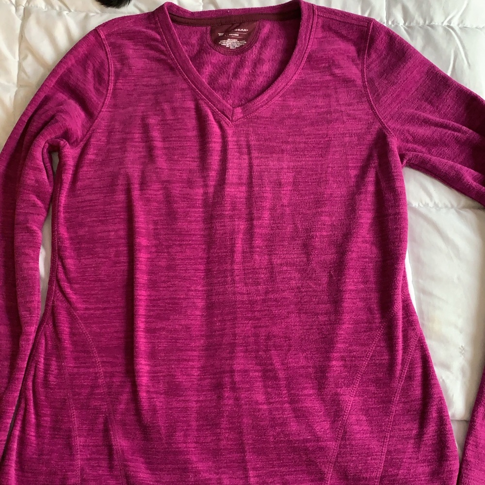 Tekgear Women’s Purple V Neck Fleece Pullover